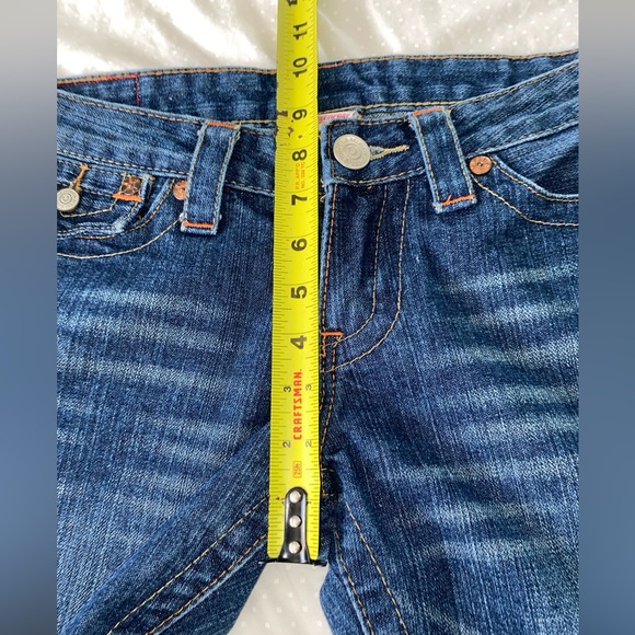 True Religion Joey Godiva Jeans Embroidered Floral Wide Leg Vintage Womens 27 - Picture 5 of 10